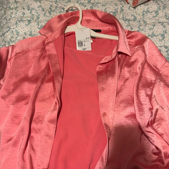 Satin button down - Picture 2 of 2